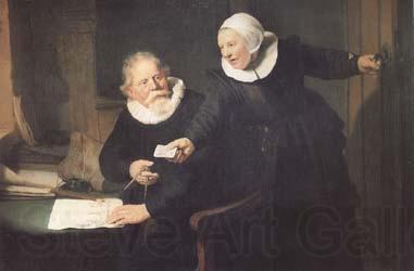 REMBRANDT Harmenszoon van Rijn The Shipbuilder and his Wife (mk25) France oil painting art